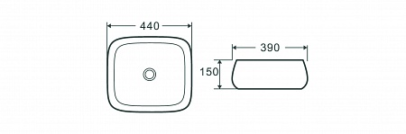 Раковина накладная Terminus Сицилия 440х390х150 Асбест - фото 4 Раковина накладная Terminus Сицилия 440х390х150 Асбест - фото 4