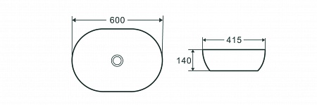 Раковина накладная Terminus Прато 600х415х140 Асбест - фото 4 Раковина накладная Terminus Прато 600х415х140 Асбест - фото 4