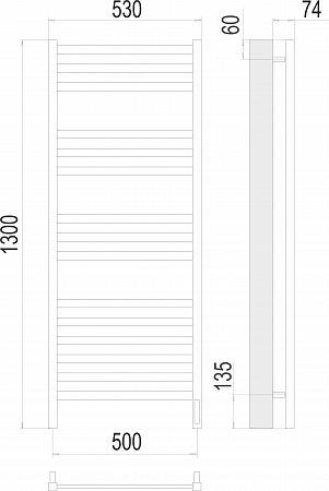 Енисей П15 500х1300 электро (sensor quick touch) Полотенцесушитель TERMINUS Асбест - фото 3 Енисей П15 500х1300 электро (sensor quick touch) Полотенцесушитель TERMINUS Асбест - фото 3