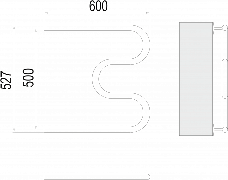 М-обр AISI 25 500х600 Полотенцесушитель TERMINUS Асбест - фото 3 М-обр AISI 25 500х600 Полотенцесушитель TERMINUS Асбест - фото 3