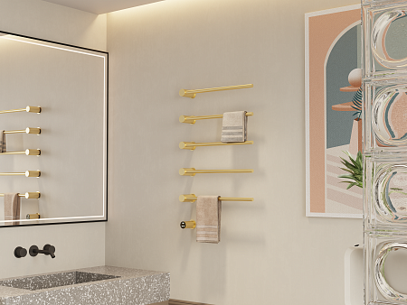 Аккорд П5 500х800 электро Полотенцесушитель TERMINUS Брашированное золото Асбест - фото 5