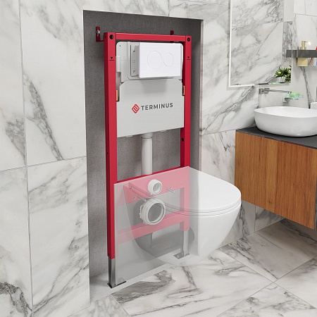 Пневматическая система инсталляции для подвесного унитаза 500х1125 (4 в 1 с клавишей смыва) Terminus Асбест - фото 1 Пневматическая система инсталляции для подвесного унитаза 500х1125 (4 в 1 с клавишей смыва) Terminus Асбест - фото 1