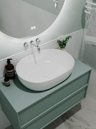 Раковина накладная Terminus Прато 600х415х140 Асбест - фото 3 Раковина накладная Terminus Прато 600х415х140 Асбест - фото 3