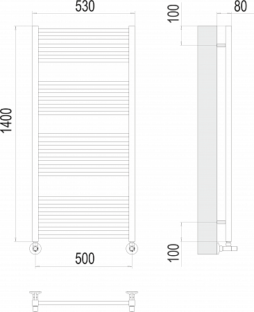 Сицилия П22 500х1400 Полотенцесушитель TERMINUS Асбест - фото 3 Сицилия П22 500х1400 Полотенцесушитель TERMINUS Асбест - фото 3