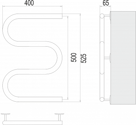 Электро 25 М-обр 400х500 Полотенцесушитель TERMINUS Асбест - фото 3 Электро 25 М-обр 400х500 Полотенцесушитель TERMINUS Асбест - фото 3