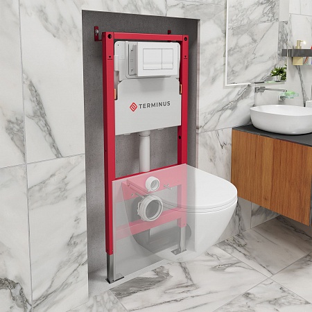 Система инсталляции для подвесного унитаза 500х1125 (4 в 1 с клавишей смыва) Terminus Асбест - фото 1 Система инсталляции для подвесного унитаза 500х1125 (4 в 1 с клавишей смыва) Terminus Асбест - фото 1