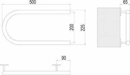 Электро 25 П-обр 500х200 Полотенцесушитель  TERMINUS Асбест - фото 3