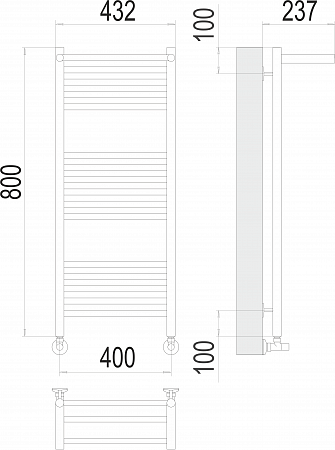 Аврора с/п П16 400х800 Полотенцесушитель TERMINUS Асбест - фото 3 Аврора с/п П16 400х800 Полотенцесушитель TERMINUS Асбест - фото 3