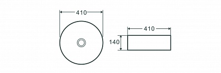 Раковина накладная Terminus Аврора 410х410х140 Асбест - фото 4 Раковина накладная Terminus Аврора 410х410х140 Асбест - фото 4