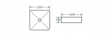 Раковина накладная Terminus Ватикан 375х375х135 Асбест - фото 4 Раковина накладная Terminus Ватикан 375х375х135 Асбест - фото 4