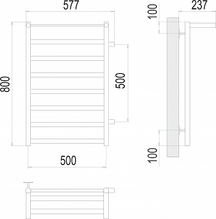 Хендрикс П8 500х800 бп500 Полотенцесушитель TERMINUS Асбест - фото 3 Хендрикс П8 500х800 бп500 Полотенцесушитель TERMINUS Асбест - фото 3