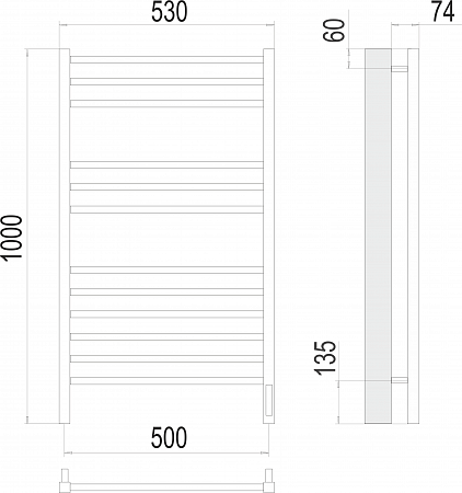 Сицилия П12 500х1000 электро (sensor quick touch) Полотенцесушитель TERMINUS) Асбест - фото 3 Сицилия П12 500х1000 электро (sensor quick touch) Полотенцесушитель TERMINUS) Асбест - фото 3