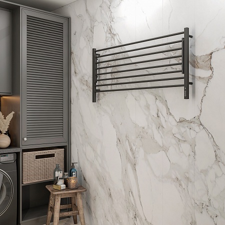 Горизонт П8 1200х600 электро КС ЧЕРНЫЙ МУАР (sensor quick touch) Полотенцесушитель TERMINUS Асбест - фото 3 Горизонт П8 1200х600 электро КС ЧЕРНЫЙ МУАР (sensor quick touch) Полотенцесушитель TERMINUS Асбест - фото 3