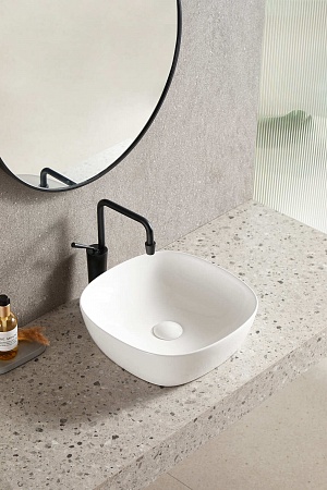 Раковина накладная Terminus Классик 370х370х115 Асбест - фото 4